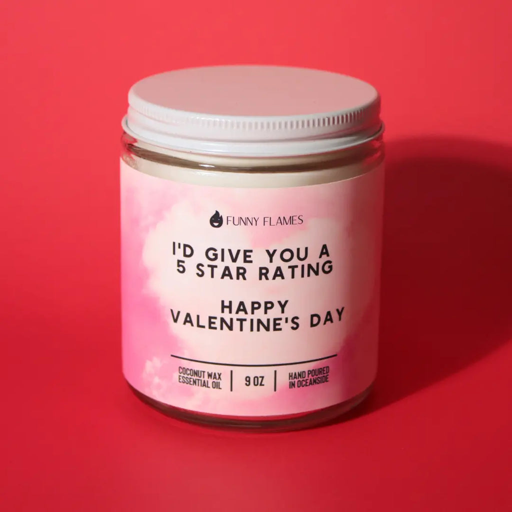 I'd Give You A 5 Star Rating. Happy Valentine's Day DC-Funny Candle Co