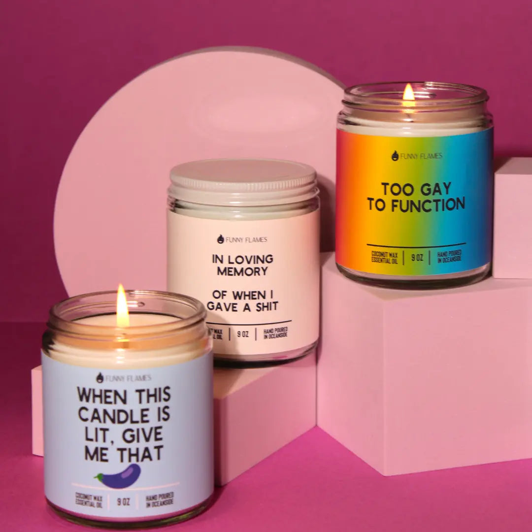 Too Gay To Function DC-Funny Candle Co