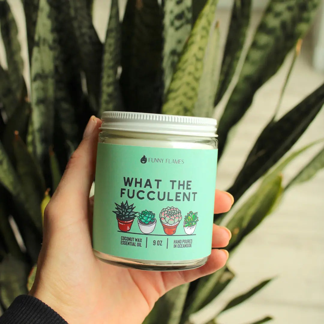 What The Fucculent DC-Funny Candle Co