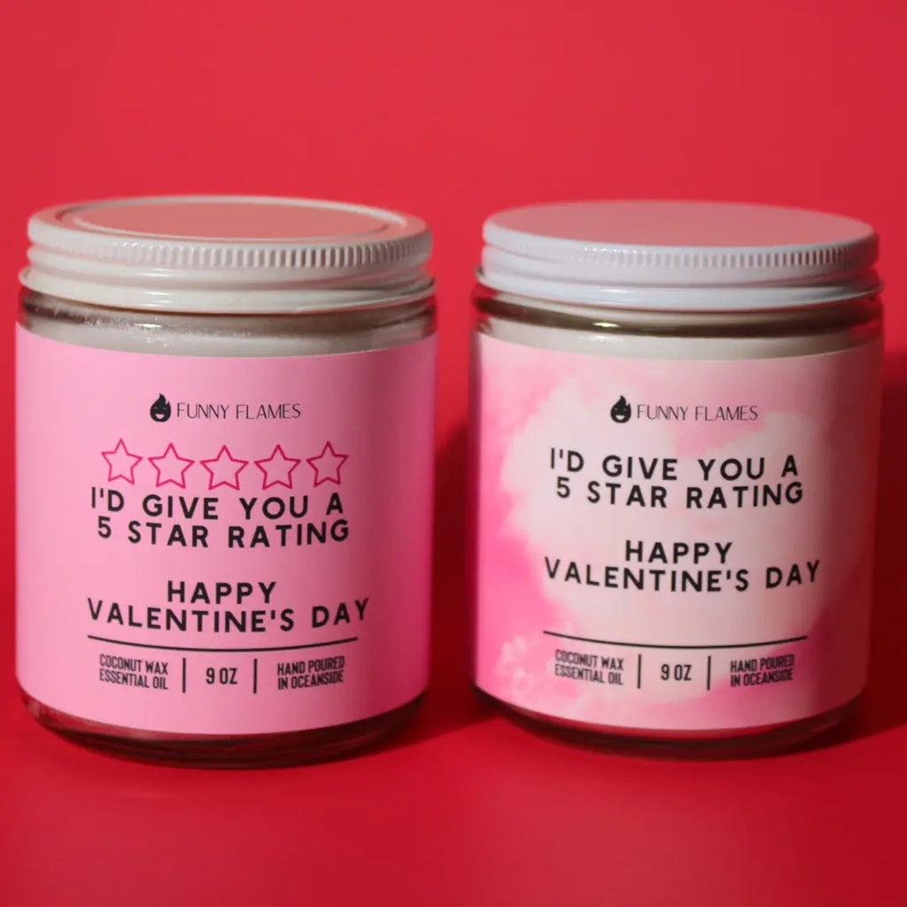 I'd Give You A 5 Star Rating. Happy Valentine's Day DC-Funny Candle Co