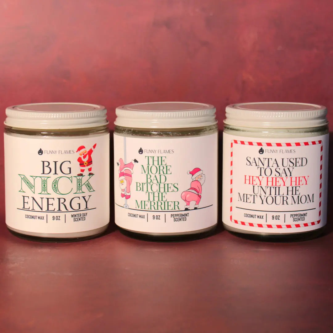 Big Nick Energy - funny candle holiday gift DC-Funny Candle Co