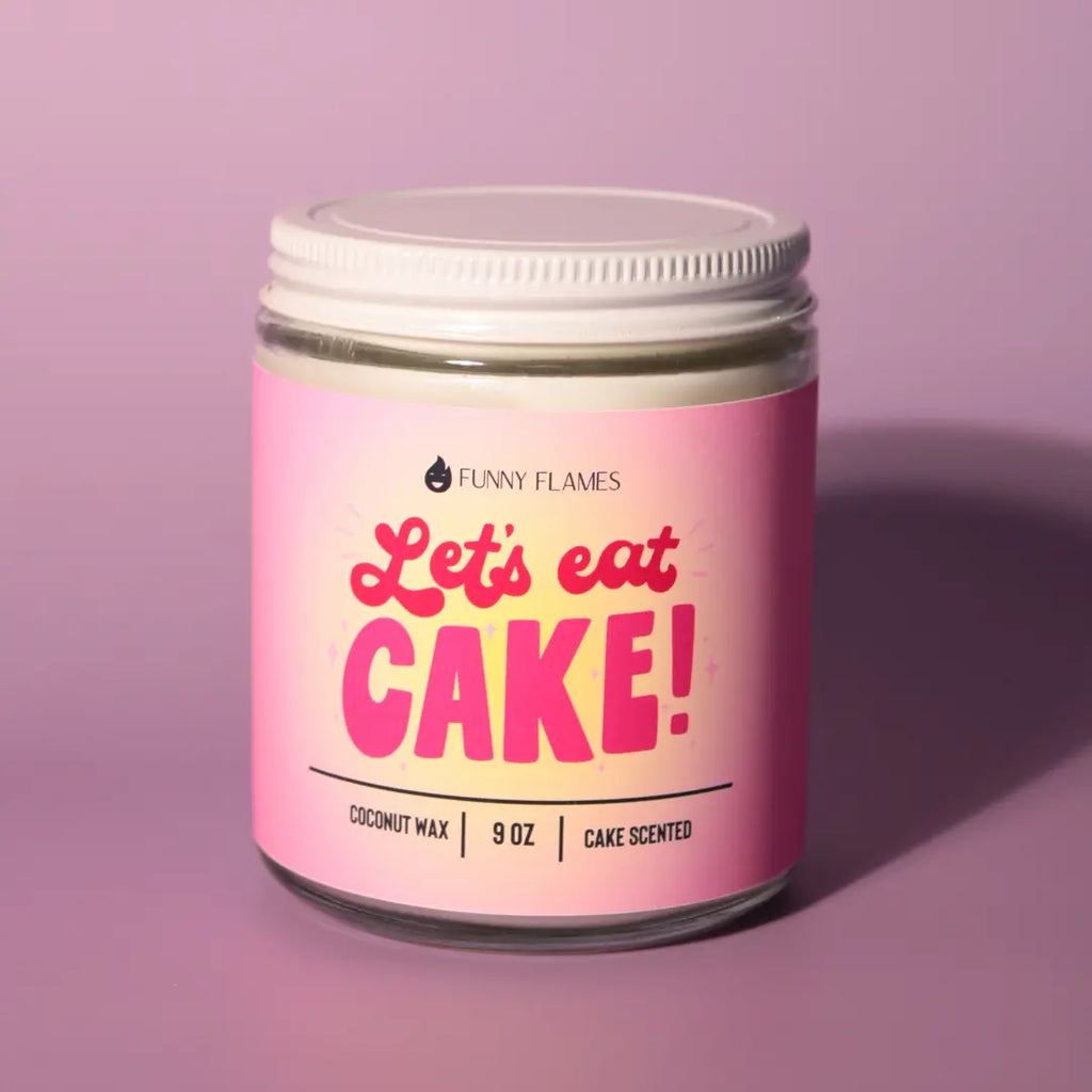 Let's Eat Cake - all celebration candle, party gift bday DC-Funny Candle Co