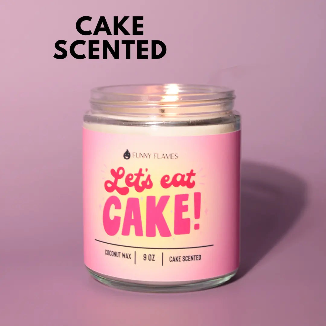 Let's Eat Cake - all celebration candle, party gift bday DC-Funny Candle Co