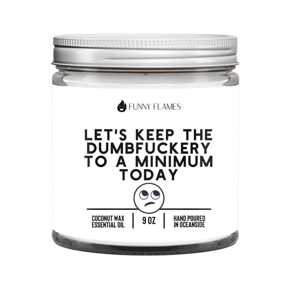 Let's Keep The Dumbfuckery To A Minimum Today DC-Funny Candle Co