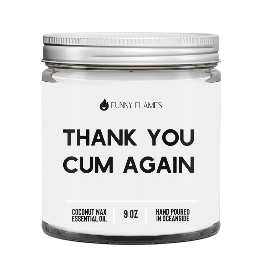 Thank You Cum Again DC-Funny Candle Co