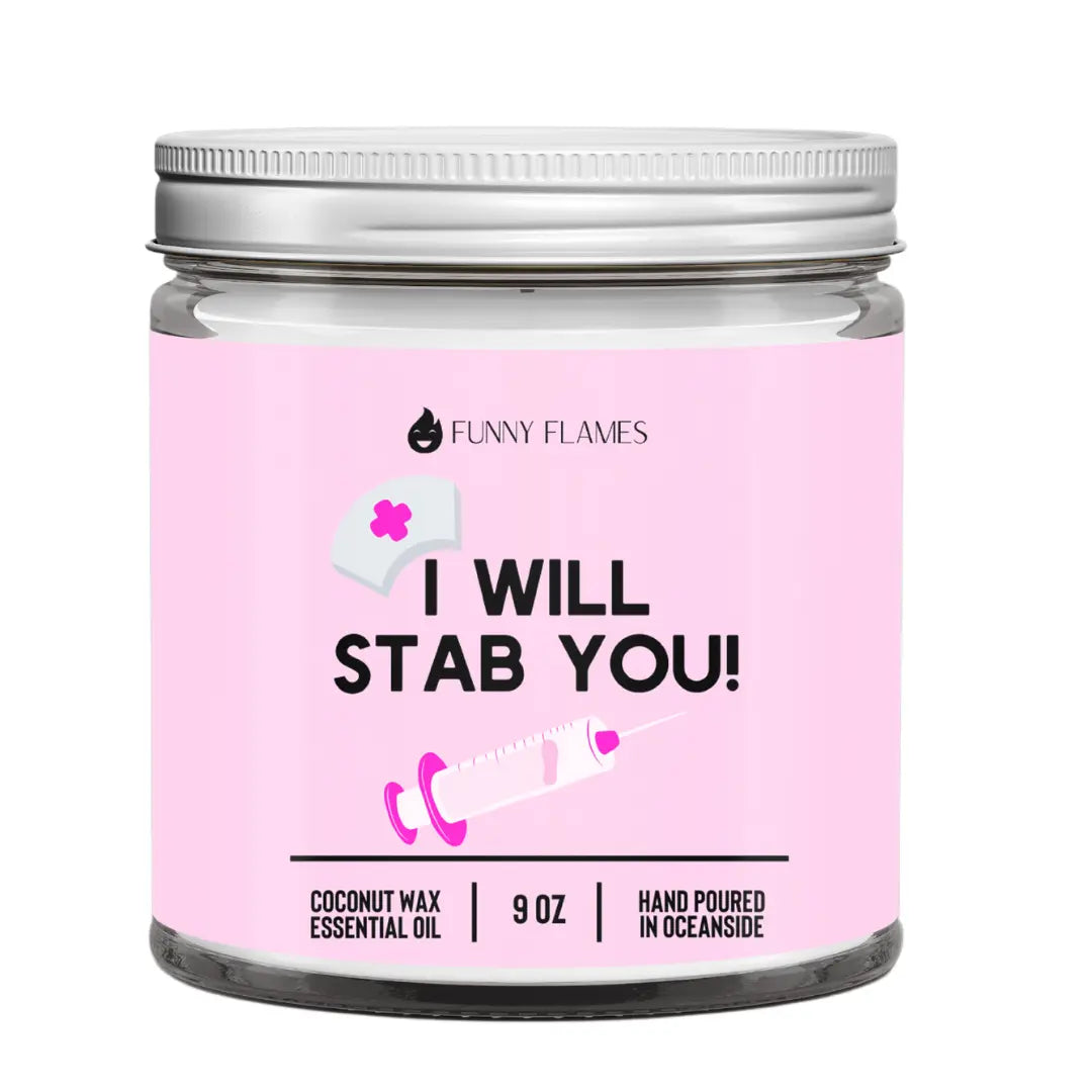 I Will Stab You DC-Funny Candle Co