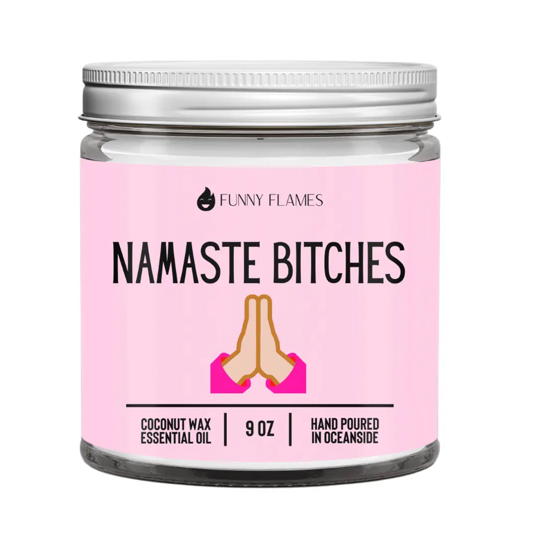 Namaste Bitches (pink) DC-Funny Candle Co