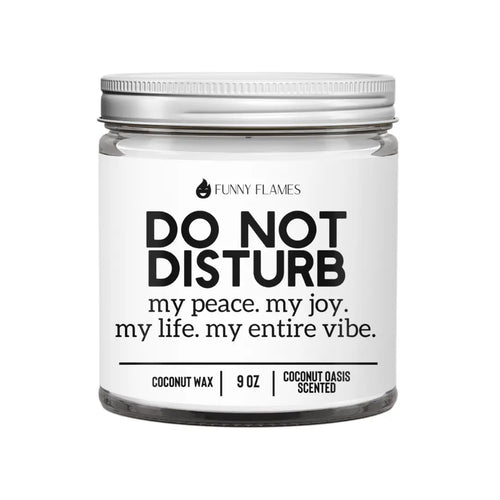 Do Not Disturb, My Peace, My Joy, My Life, My Entire Vibe DC-Funny Candle Co