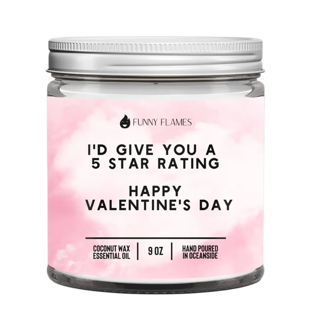 I'd Give You A 5 Star Rating. Happy Valentine's Day DC-Funny Candle Co