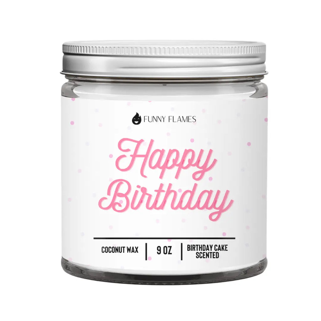 Happy Birthday- Birthday Cake Scented Candle DC-Funny Candle Co