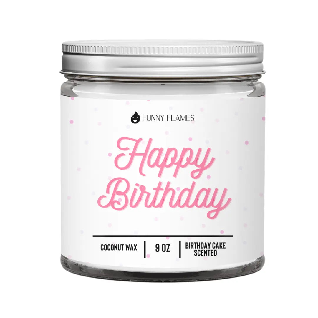 Happy Birthday- Birthday Cake Scented Candle DC-Funny Candle Co