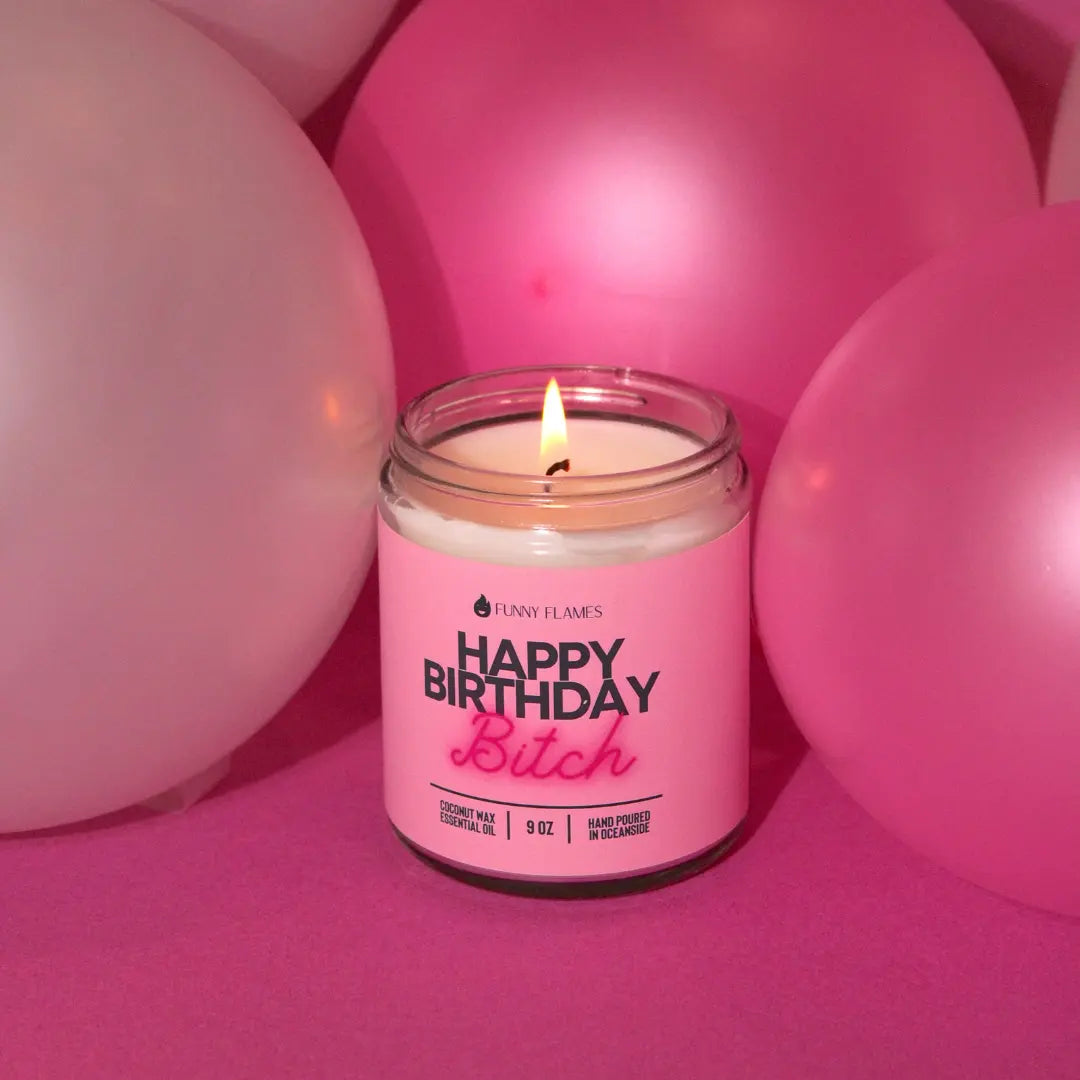 Happy Birthday Bitch - Funny Birthday Cake Candle DC-Funny Candle Co