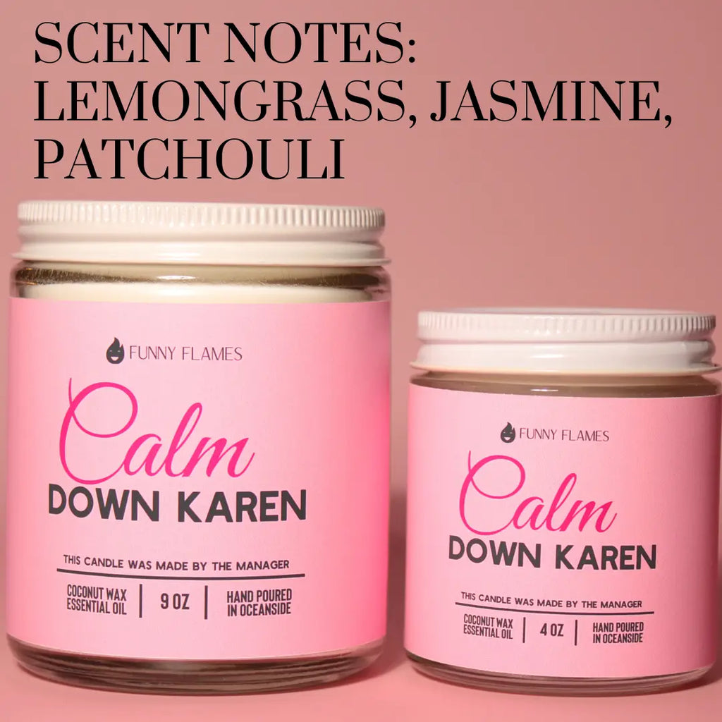 Calm down Karen DC-Funny Candle Co
