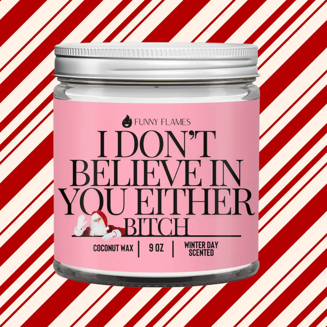 I Don't Believe In You Either Bitch - Funny santa Christmas DC-Funny Candle Co