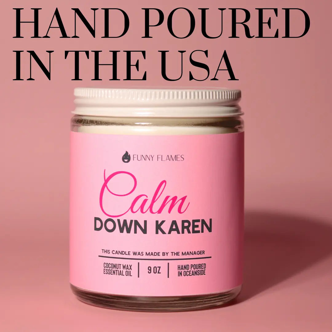 Calm down Karen DC-Funny Candle Co