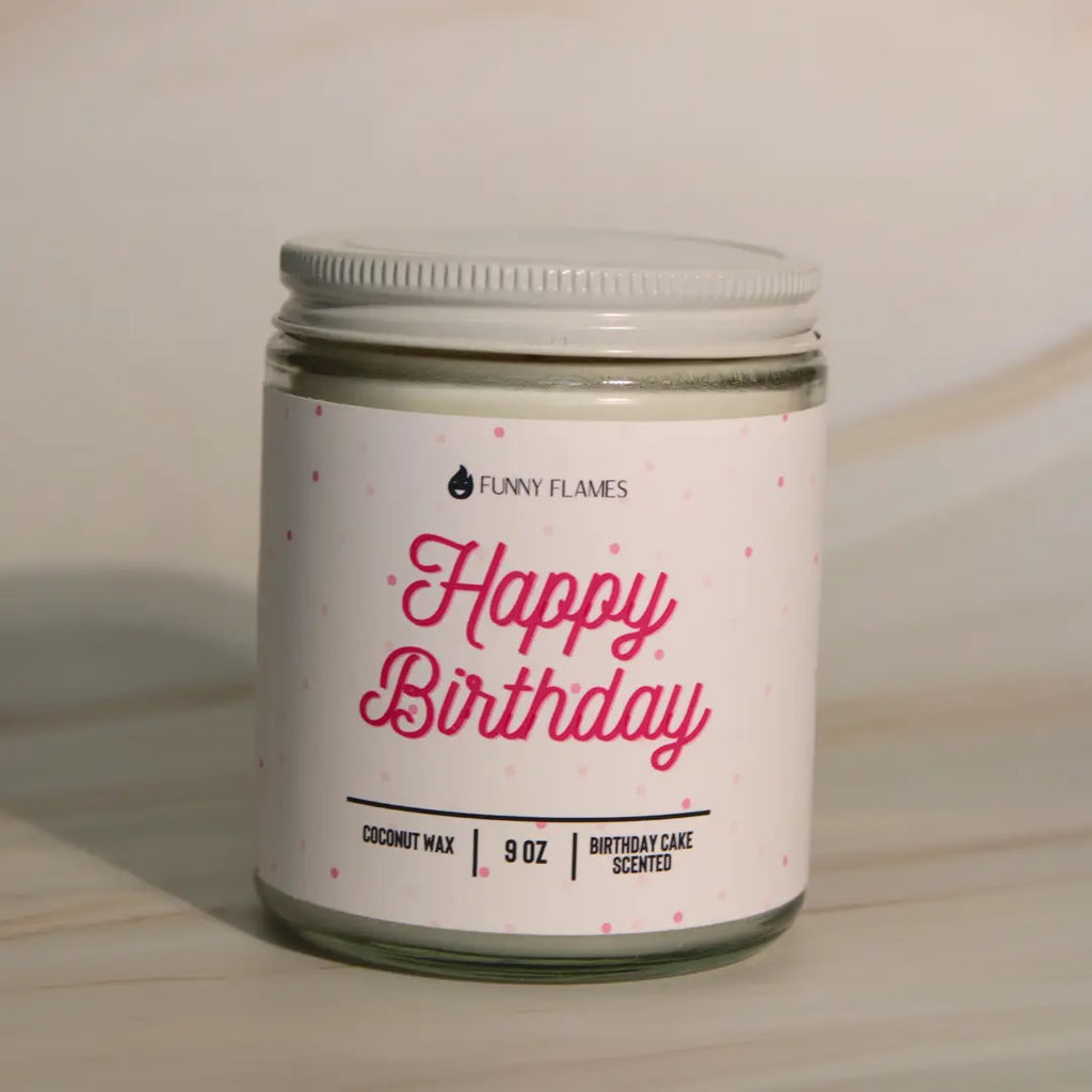 Happy Birthday- Birthday Cake Scented Candle DC-Funny Candle Co