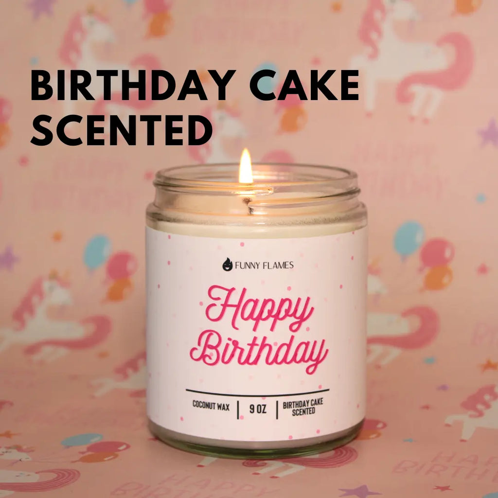 Happy Birthday- Birthday Cake Scented Candle DC-Funny Candle Co