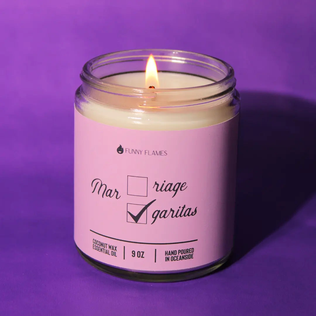 Marriage? Margaritas? Funny Flames Candle DC-Funny Candle Co