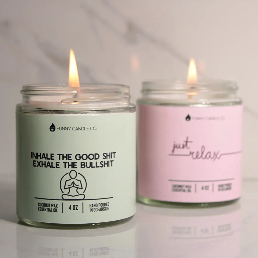 Inhale The Good Sh*t, Exhale The Bullsh*t (green) DC-Funny Candle Co