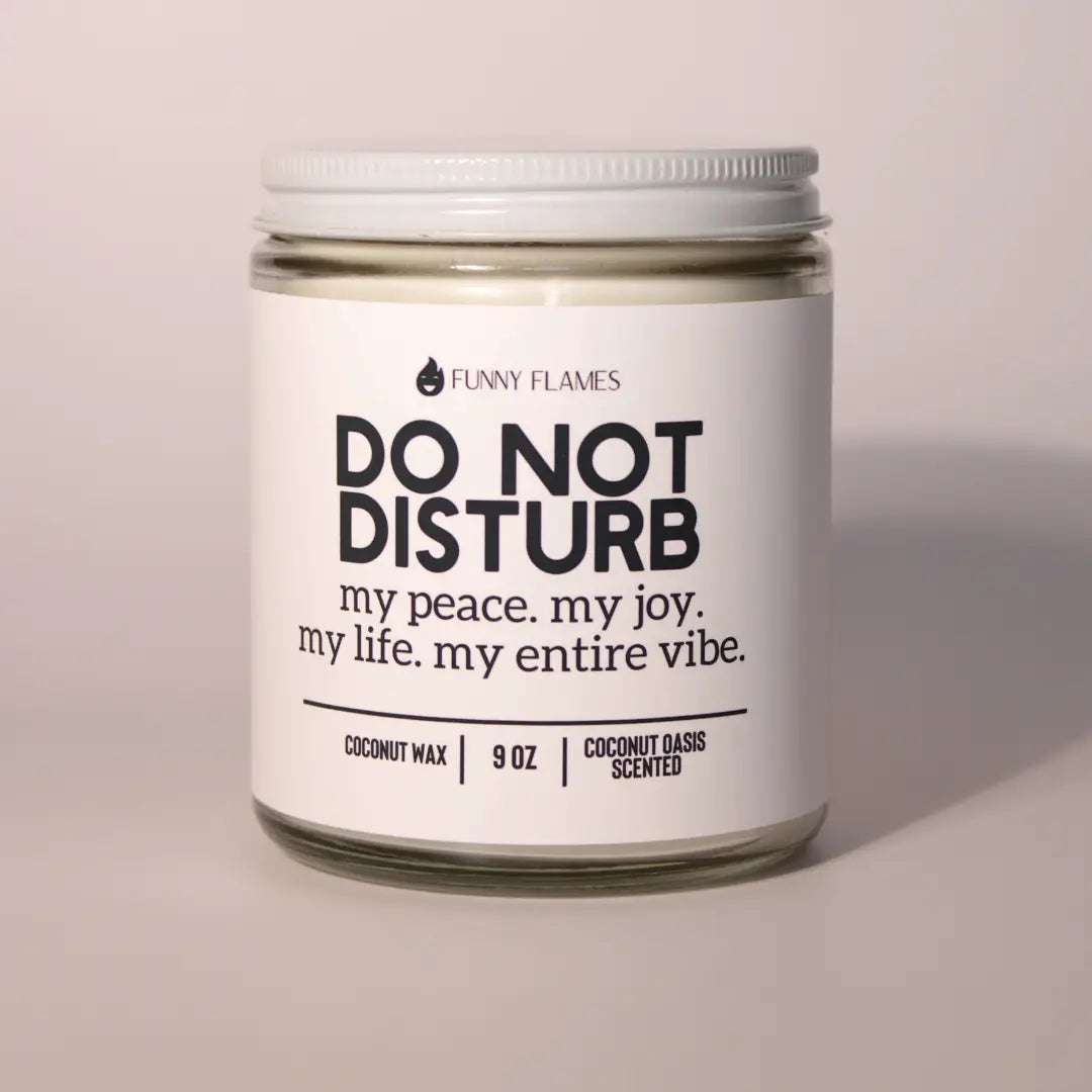 Do Not Disturb, My Peace, My Joy, My Life, My Entire Vibe DC-Funny Candle Co