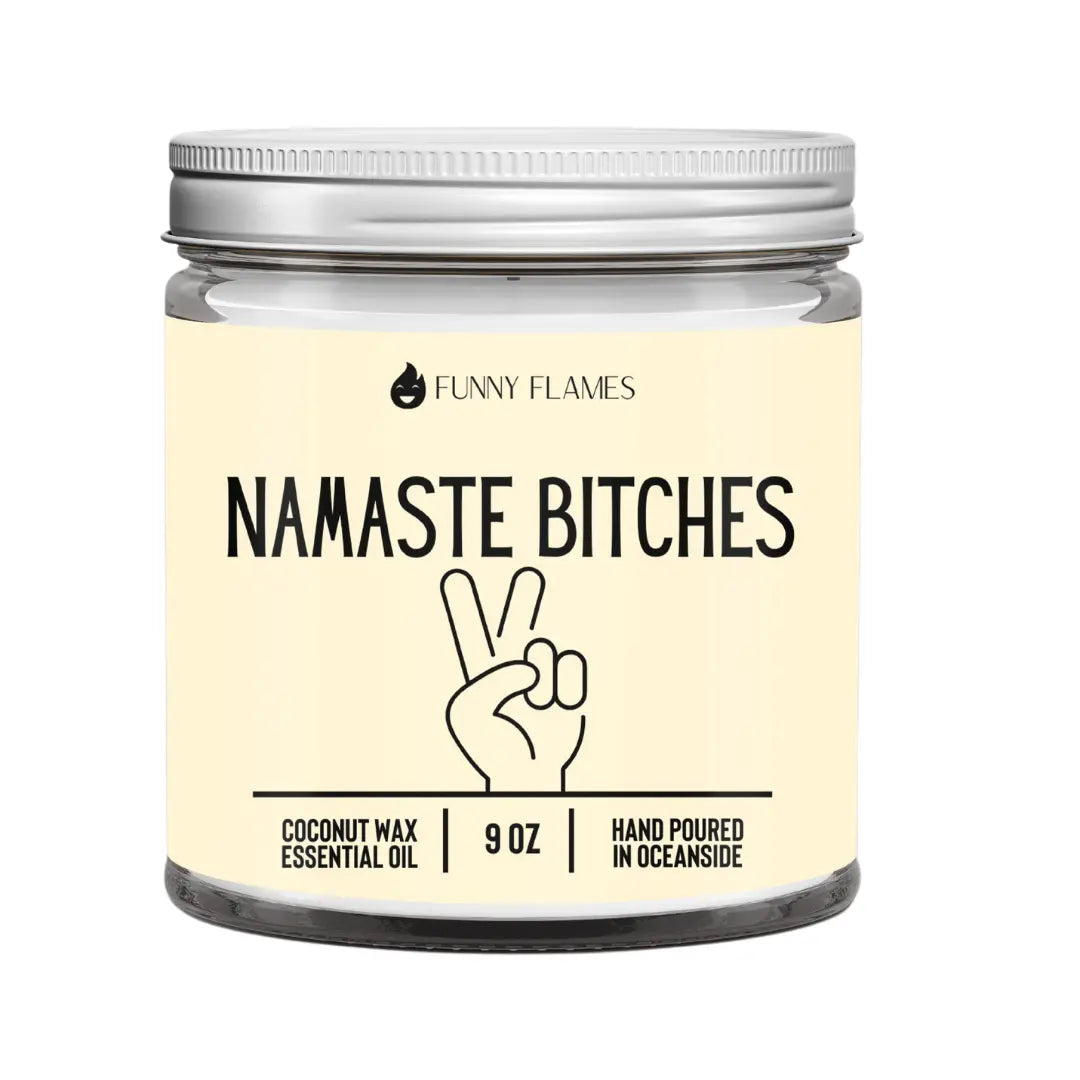 Namaste Bitches (yellow) DC-Funny Candle Co