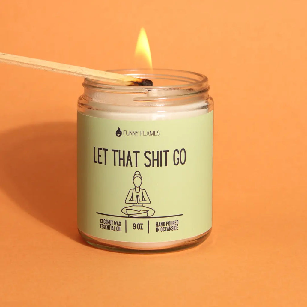 Let That Shit Go (green) DC-Funny Candle Co