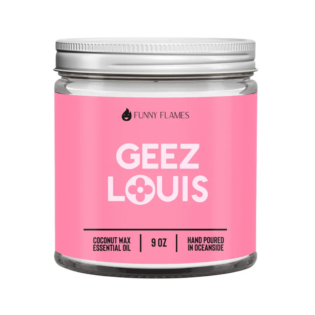 Geez Louis (pink) DC-Funny Candle Co