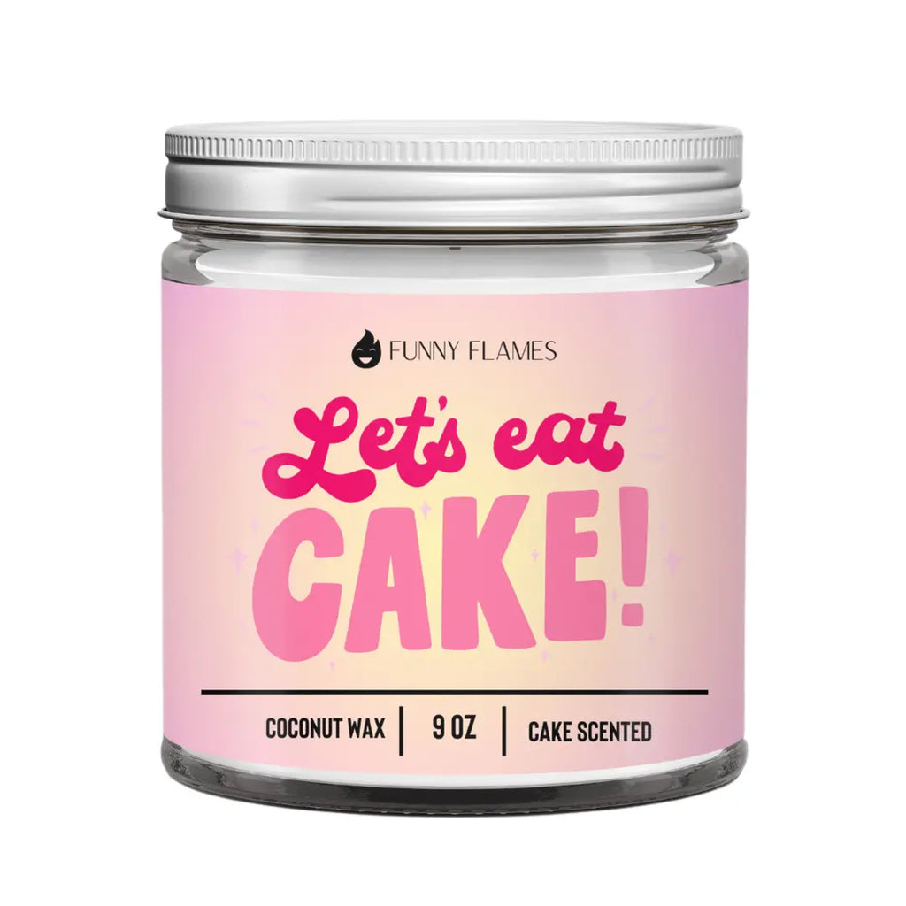 Let's Eat Cake - all celebration candle, party gift bday DC-Funny Candle Co