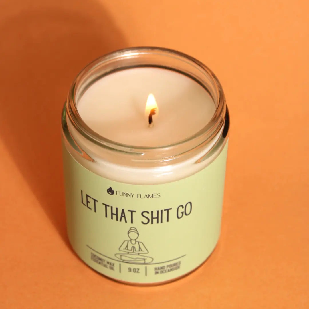 Let That Shit Go (green) DC-Funny Candle Co