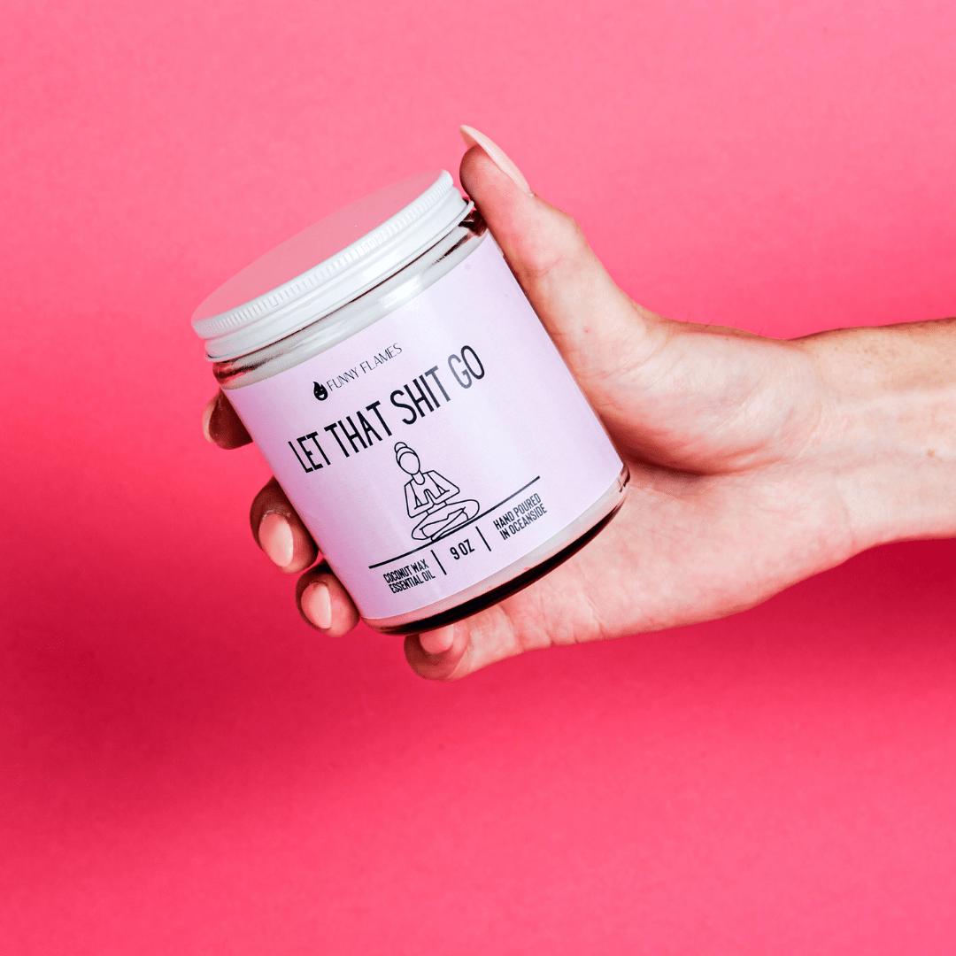 Let That Shit Go (pink) - Funny Candle - Funny Flames
