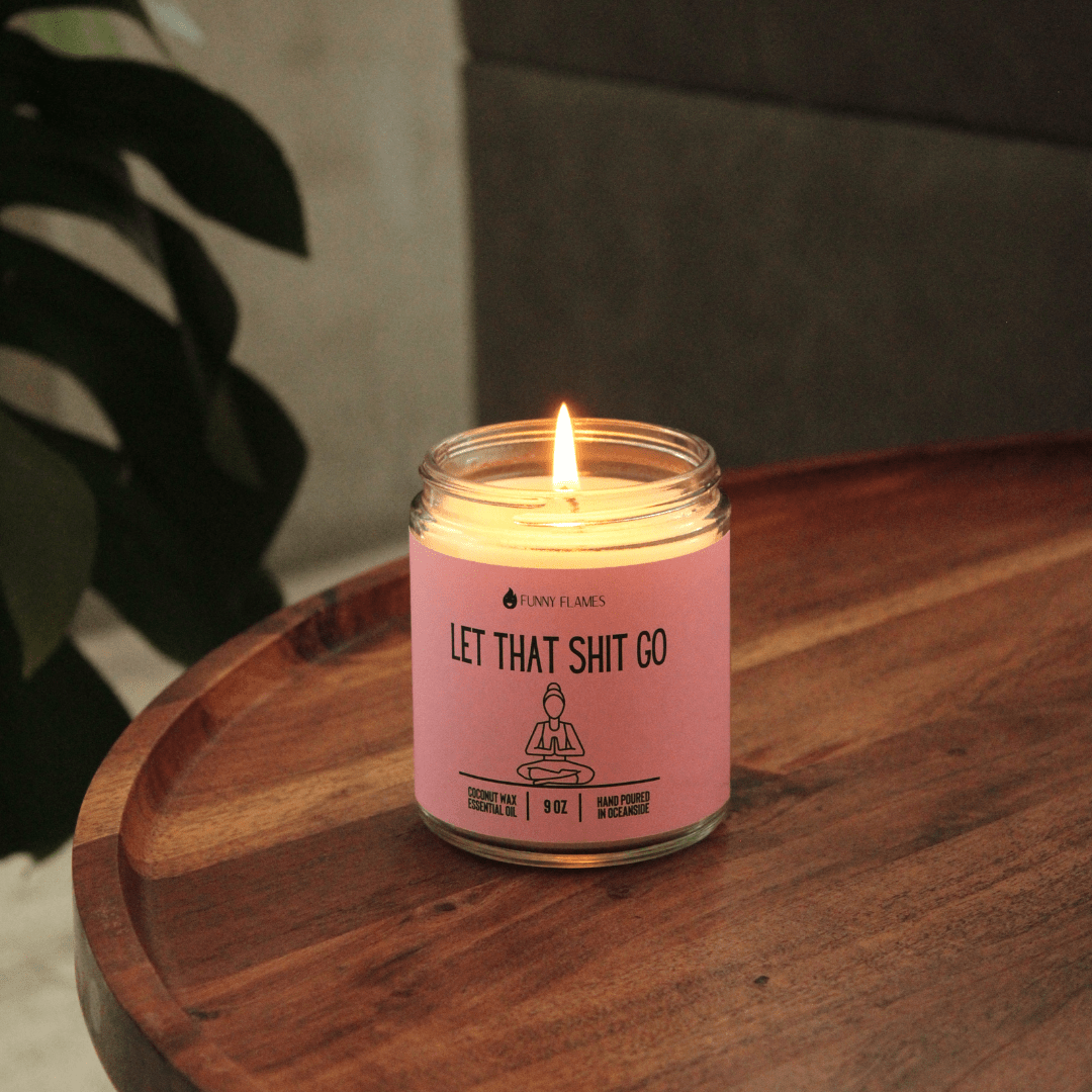 Let That Shit Go (pink) - Funny Candle - Funny Flames