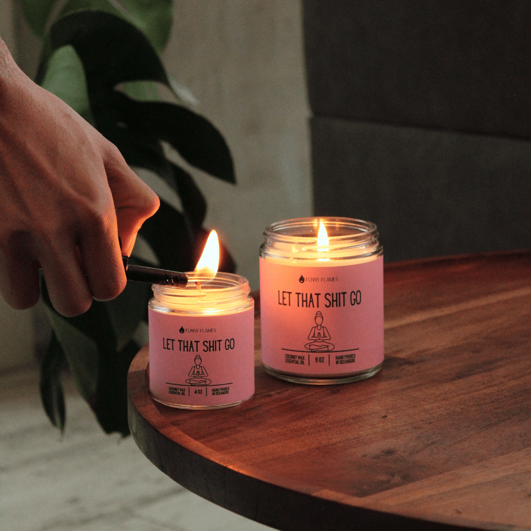 Let That Shit Go (pink) - Funny Candle - Funny Flames