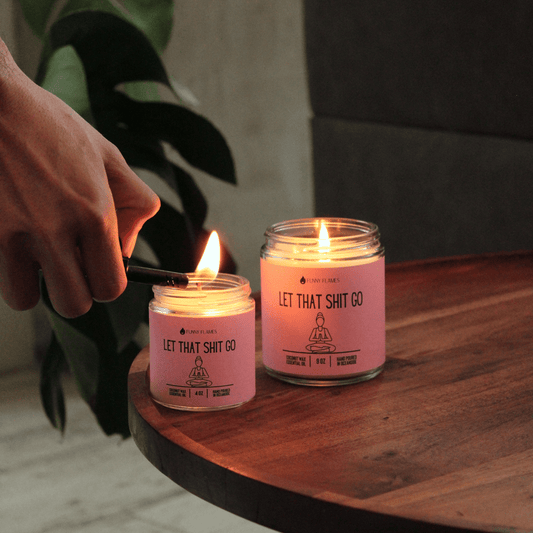 Let That Shit Go (pink) - Funny Candle - Funny Flames