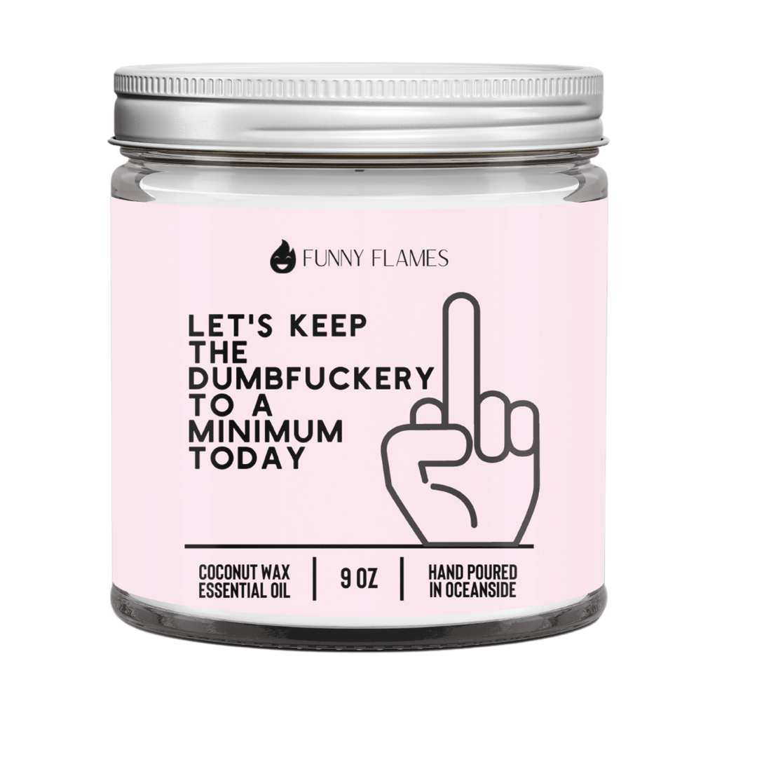 Let's Keep The Dumbfuckery To A Minimum Today(pink) - Funny Flames