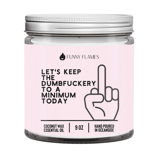 Let's Keep The Dumbfuckery To A Minimum Today(pink) - Funny Flames