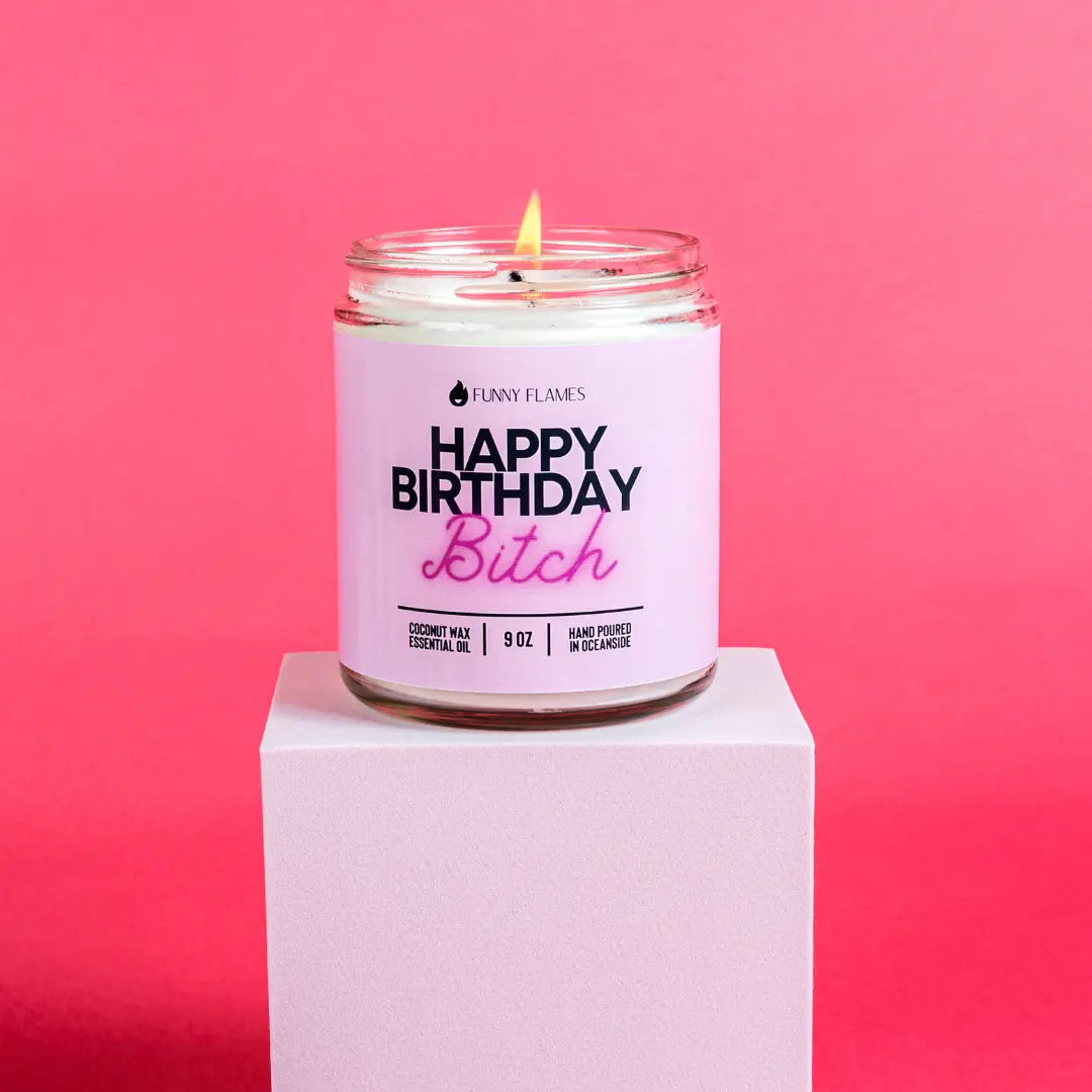 Happy Birthday Bitch - Funny Birthday Cake Candle DC-Funny Candle Co
